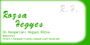 rozsa hegyes business card